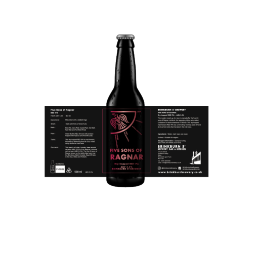 5 Sons of Ragnar Graphic CRAFT BEER BOTTLE GRAPHIC