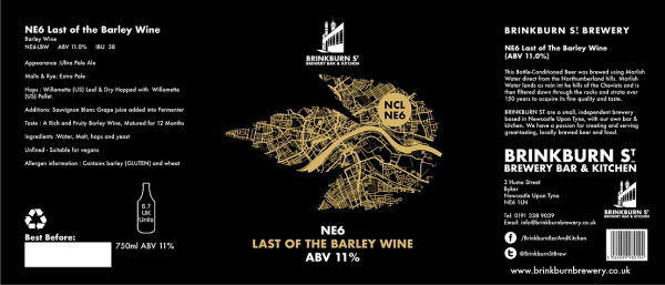 NE6 Last of the Barley Wine - 750ml - Image 2